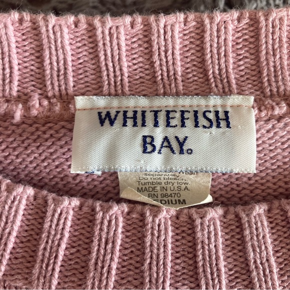 5/$15 Whitefish Bay Dusty Pink Sweater Medium - Picture 3 of 6